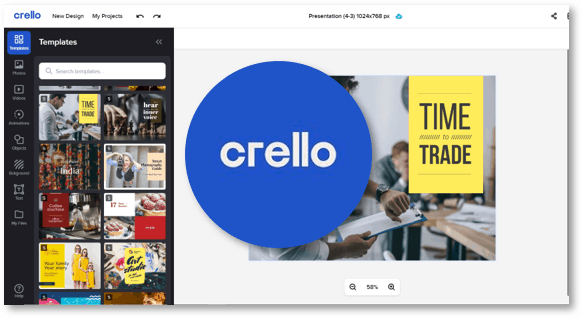 אתר לטמפלטים מעוצבים: Crello